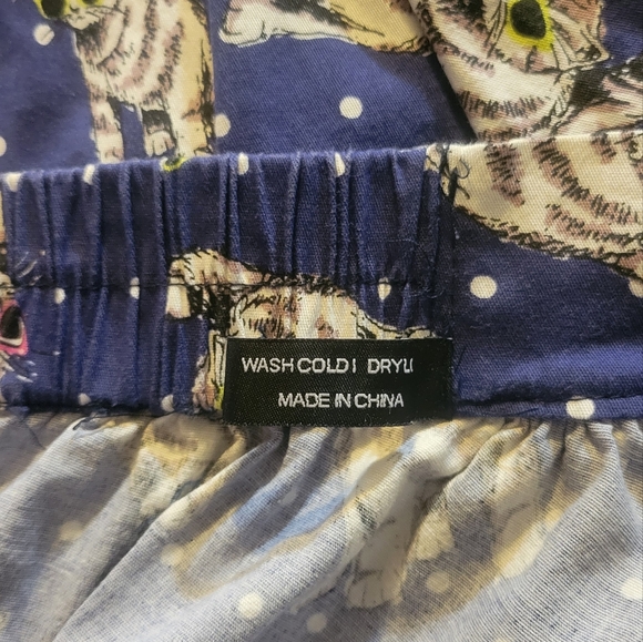 Full, Swing Skirt, Blue, Cats With Sunglasses, Pockets, XL - Picture 7 of 8